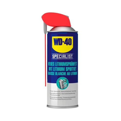 WD-40 Chuyên dụng Mỡ lithium trắng 400ml Ống hút thông minh dạng xịt / WD-40 Specialist White lithium grease 400ml Smart Straw spray WD-40 Chuyên dụng Mỡ lithium trắng 400ml Ống hút thông minh dạng xịt / WD-40 Specialist White lithium grease 400ml Smart Straw spray