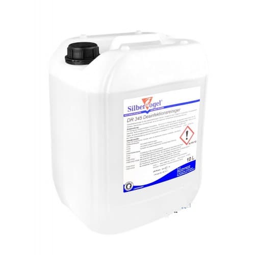 Silbervogel DR 345 Chất làm sạch khử trùng đậm đặc hộp 10 L / Silbervogel DR 345 Disinfectant cleaner concentrate 10 L canister Silbervogel DR 345 Chất làm sạch khử trùng đậm đặc hộp 10 L / Silbervogel DR 345 Disinfectant cleaner concentrate 10 L canister