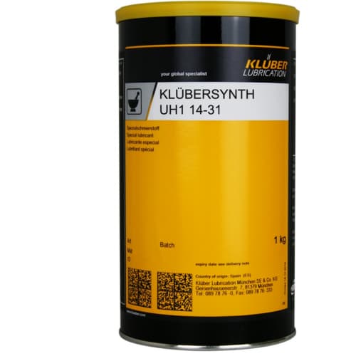 Klübersynth UH1 14-31 Mỡ bôi trơn ngành thực phẩm 1kg / Klübersynth UH1 14-31 Lubricating grease for food industry 1kg Klübersynth UH1 14-31 Mỡ bôi trơn ngành thực phẩm 1kg / Klübersynth UH1 14-31 Lubricating grease for food industry 1kg