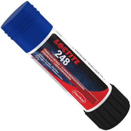 Loctite 248 Que khóa kim không nhỏ giọt màu xanh 19g / Loctite 248 Non-drip threadlocker blue 19g stick Loctite 248 Que khóa kim không nhỏ giọt màu xanh 19g / Loctite 248 Non-drip threadlocker blue 19g stick