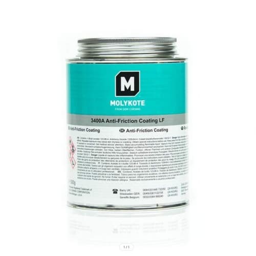 Molykote 3400A LF Lớp phủ chống ma sát MoS2 lon 500g / Molykote 3400A LF Anti-Friction coating MoS2 500g can Molykote 3400A LF Lớp phủ chống ma sát MoS2 lon 500g / Molykote 3400A LF Anti-Friction coating MoS2 500g can