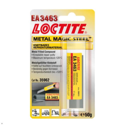 Loctite EA 3463 Bột trét epoxy trám thép sửa chữa dạng que 50g / Loctite EA 3463 Steel-filled epoxy repair putty 50g stick Loctite EA 3463 Bột trét epoxy trám thép sửa chữa dạng que 50g / Loctite EA 3463 Steel-filled epoxy repair putty 50g stick