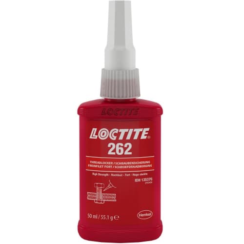 Keo khóa ren Loctite 262 Thixotropic chai 50ml màu đỏ / Loctite 262 Thixotropic threadlocking adhesive red 50ml bottle Keo khóa ren Loctite 262 Thixotropic chai 50ml màu đỏ / Loctite 262 Thixotropic threadlocking adhesive red 50ml bottle