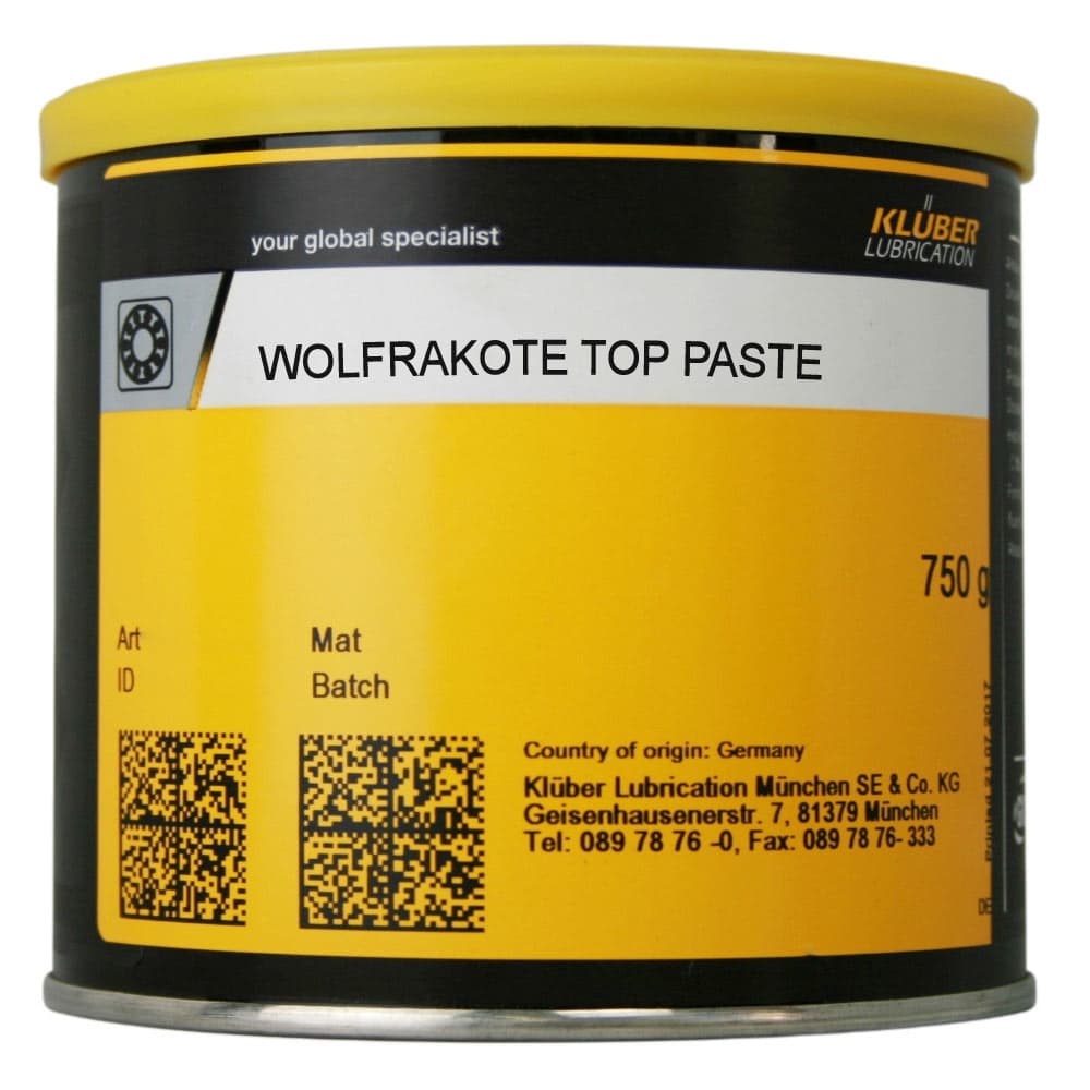 Klüber Wolfrakote Top Paste Keo dán nhiệt độ cao hộp thiếc 750g / Klüber Wolfrakote Top Paste High-temperature paste 750g tin Klüber Wolfrakote Top Paste Keo dán nhiệt độ cao hộp thiếc 750g / Klüber Wolfrakote Top Paste High-temperature paste 750g tin