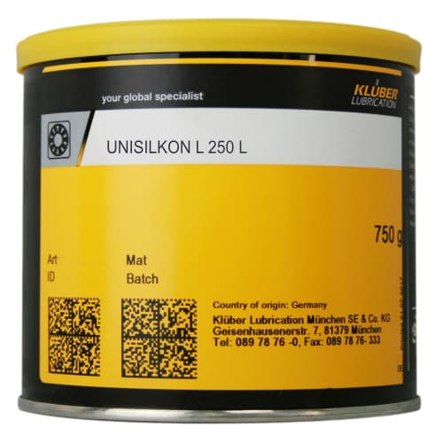 Klüber Unisilkon L 250 L Mỡ bôi trơn đặc biệt hộp thiếc 750g / Klüber Unisilkon L 250 L Special lubricating grease 750g tin Klüber Unisilkon L 250 L Mỡ bôi trơn đặc biệt hộp thiếc 750g / Klüber Unisilkon L 250 L Special lubricating grease 750g tin