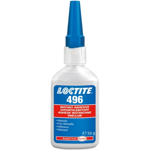 Loctite 496 Keo dán kim loại tức thì độ nhớt thấp 50g / Loctite 496 Low viscosity instant adhesive for bonding metals 50g Loctite 496 Keo dán kim loại tức thì độ nhớt thấp 50g / Loctite 496 Low viscosity instant adhesive for bonding metals 50g