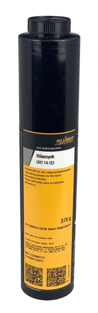 Klübersynth UH1 14-151 Mỡ bôi trơn ngành thực phẩm 370g / Klübersynth UH1 14-151 Lubricating grease for food industry 370g Klübersynth UH1 14-151 Mỡ bôi trơn ngành thực phẩm 370g / Klübersynth UH1 14-151 Lubricating grease for food industry 370g