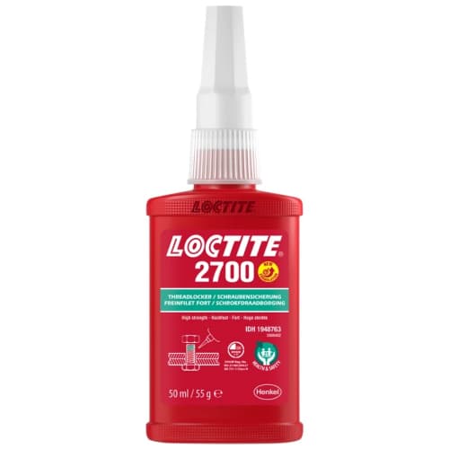 Loctite 2700 Threadlocker độ bền cao màu xanh lá chai 50ml / Loctite 2700 Threadlocker high strength green 50ml bottle Loctite 2700 Threadlocker độ bền cao màu xanh lá chai 50ml / Loctite 2700 Threadlocker high strength green 50ml bottle
