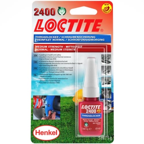 Loctite 2400 Threadlocker độ bền trung bình màu xanh chai 5ml / Loctite 2400 Threadlocker medium strength blue 5ml bottle Loctite 2400 Threadlocker độ bền trung bình màu xanh chai 5ml / Loctite 2400 Threadlocker medium strength blue 5ml bottle