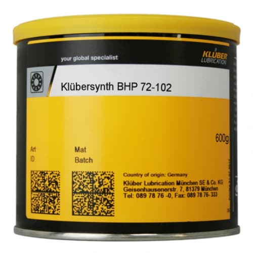 Klübersynth BHP 72-102 Mỡ nhiệt độ cao 600g / Klübersynth BHP 72-102 High temperature grease 600g Klübersynth BHP 72-102 Mỡ nhiệt độ cao 600g / Klübersynth BHP 72-102 High temperature grease 600g