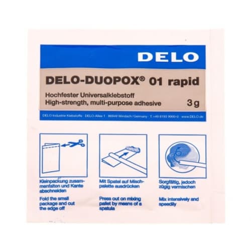 Delo-Duopox 01 Keo epoxy 2 thành phần Rapid Universal 5 x 3g / Delo-Duopox 01 Rapid Universal 2-component epoxy adhesive 5 x 3g Delo-Duopox 01 Keo epoxy 2 thành phần Rapid Universal 5 x 3g / Delo-Duopox 01 Rapid Universal 2-component epoxy adhesive 5 x 3g