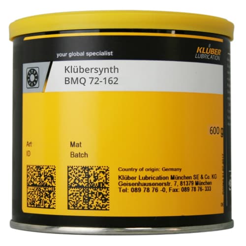 Klübersynth BMQ 72-162 Mỡ bôi trơn lâu dài lon 600g / Klübersynth BMQ 72-162 Long-term lubricating grease 600g can Klübersynth BMQ 72-162 Mỡ bôi trơn lâu dài lon 600g / Klübersynth BMQ 72-162 Long-term lubricating grease 600g can