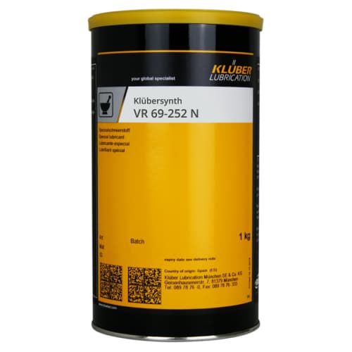 Klübersynth VR 69-252 N Mỡ van bôi trơn lon 1kg / Klübersynth VR 69-252 N Lubrication valve grease 1kg can Klübersynth VR 69-252 N Mỡ van bôi trơn lon 1kg / Klübersynth VR 69-252 N Lubrication valve grease 1kg can