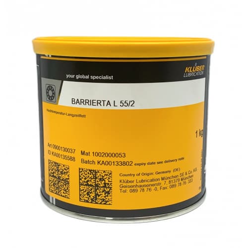 Klüber BARRIERTA L 55/2 Mỡ dài hạn nhiệt độ cao 1kg / Klüber BARRIERTA L 55/2 High-temperature long-term grease 1kg Klüber BARRIERTA L 55/2 Mỡ dài hạn nhiệt độ cao 1kg / Klüber BARRIERTA L 55/2 High-temperature long-term grease 1kg