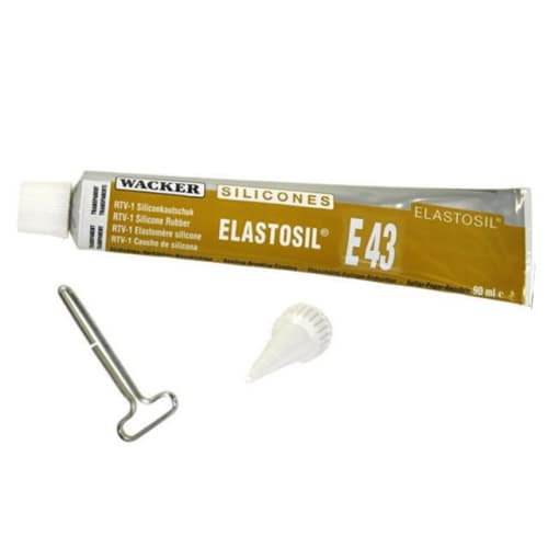 Wacker Elastosil E43 Cao su silicone dưỡng ẩm trong suốt 90ml / Wacker Elastosil E43 Moisture curing silicone rubber transparent 90ml Wacker Elastosil E43 Cao su silicone dưỡng ẩm trong suốt 90ml / Wacker Elastosil E43 Moisture curing silicone rubber transparent 90ml