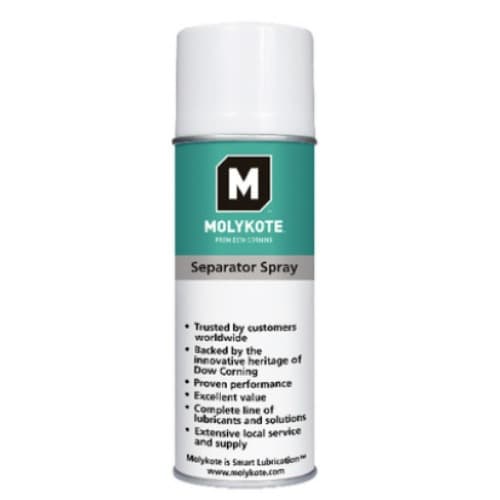 Chất tách silicone và xịt bôi trơn Molykote Separator 400ml / Molykote Separator silicone release agent and lubricantspray 400ml Chất tách silicone và xịt bôi trơn Molykote Separator 400ml / Molykote Separator silicone release agent and lubricantspray 400ml