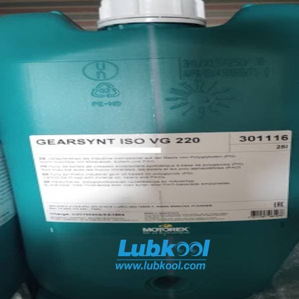 Dầu hộp số MOTOREX 301116 GEARSYNT PG ISO VG 220 Dầu hộp số MOTOREX 301116 GEARSYNT PG ISO VG 220