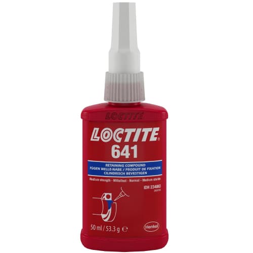 Loctite 641 Hợp chất giữ nếp trung bình màu vàng 50ml / Loctite 641 Medium strength retaining compound yellow 50ml Loctite 641 Hợp chất giữ nếp trung bình màu vàng 50ml / Loctite 641 Medium strength retaining compound yellow 50ml