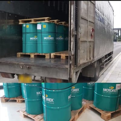Vận chuyển dầu thủy lực Motorex tới Khách hàng.