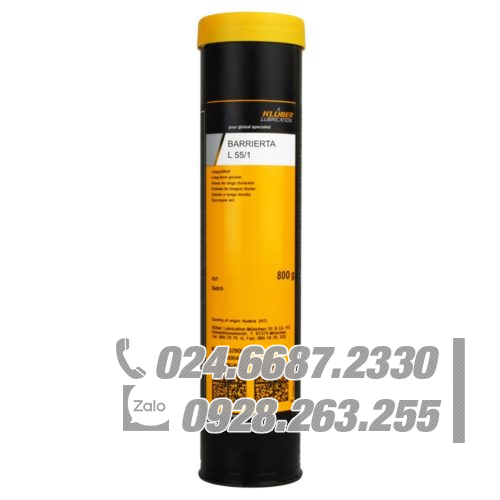 Klüber BARRIERTA L 55/1 Mỡ dài hạn nhiệt độ cao 800g / Klüber BARRIERTA L 55/1 High-temperature long-term grease 800g