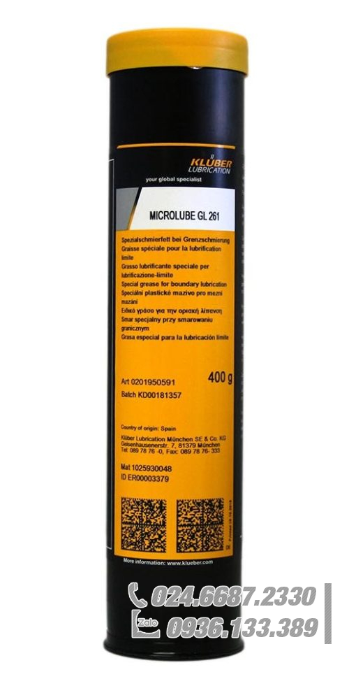 Mỡ bôi trơn đặc biệt Klüber MICROLUBE GL 261 400g / Klüber MICROLUBE GL 261 Special lubricating grease 400g