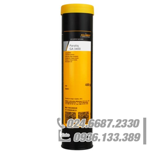 Klüber PARALIQ GA 3400 Mỡ bánh răng dạng lỏng dùng cho chế biến thực phẩm 400g / Klüber PARALIQ GA 3400 Fluid gear grease for food-processing 400g