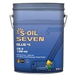 Dầu động cơ diesel hạng nặng cao cấp S-OIL 7 BLUE #5 CK-4 15W-40 (Mã trước đây là  S-OIL 7 BLUE1 CK 15W-40)