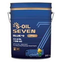 Dầu động cơ diesel hạng nặng tổng hợp hoàn toàn S-OIL 7 BLUE #9 CJ-4/SL 15W-40 (Mã trước đây là  S-OIL 7 BLUE1 CJ 15W-40)