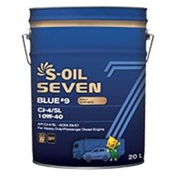 Dầu động cơ diesel hạng nặng tổng hợp hoàn toàn S-OIL 7 BLUE #9 CJ-4/SL 10W-40 (Mã trước đây là  S-OIL 7 BLUE1 CJ 10W-40)