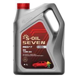 Dầu động cơ tổng hợp S-OIL 7 RED #7 SN 10W-30 cho xăng và LPG/CNG/LNG (trước đây là DRAGON SN 10W-30)