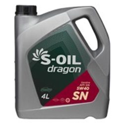 Dầu động cơ xăng/LPG tổng hợp hoàn toàn S-OIL dragon SN 5W40