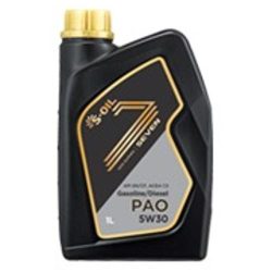 Dầu động cơ xăng/diesel tổng hợp hoàn toàn S-OIL 7 PAO 5W30